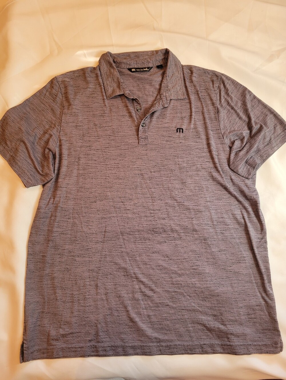 Travis Mathew Men's Heathered Light Purple Polo XXL